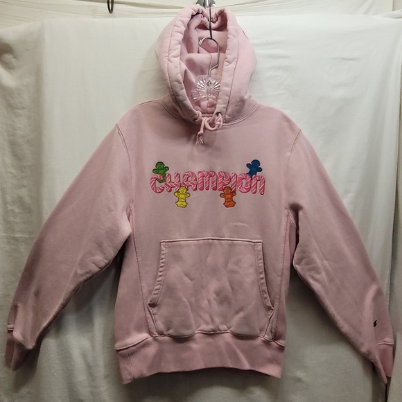 Champion Tops - Champion Reverse Weave Hasbro Candy Land Hoodie Pink Gingerbread Adult Small